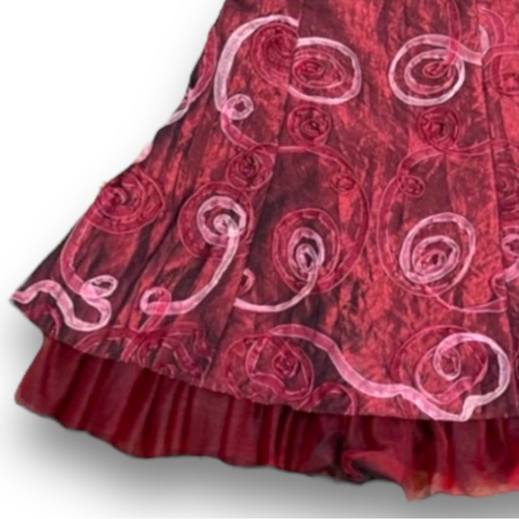 JESSICA MC CLINTOCK VINTAGE Strapless Burgundy Pink Red A Line Cocktail Dress 2 - Picture 9 of 12